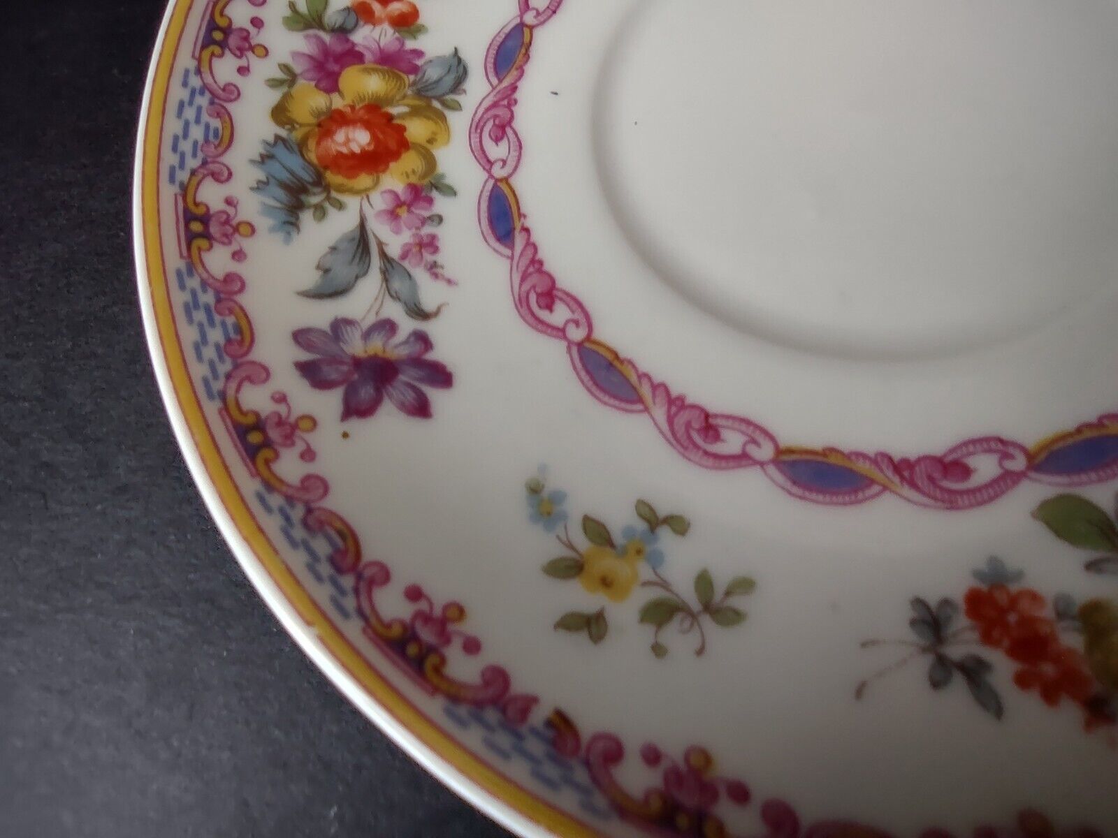 GDA Limoges France Saucer ONLY Pink Floral (lot 740)