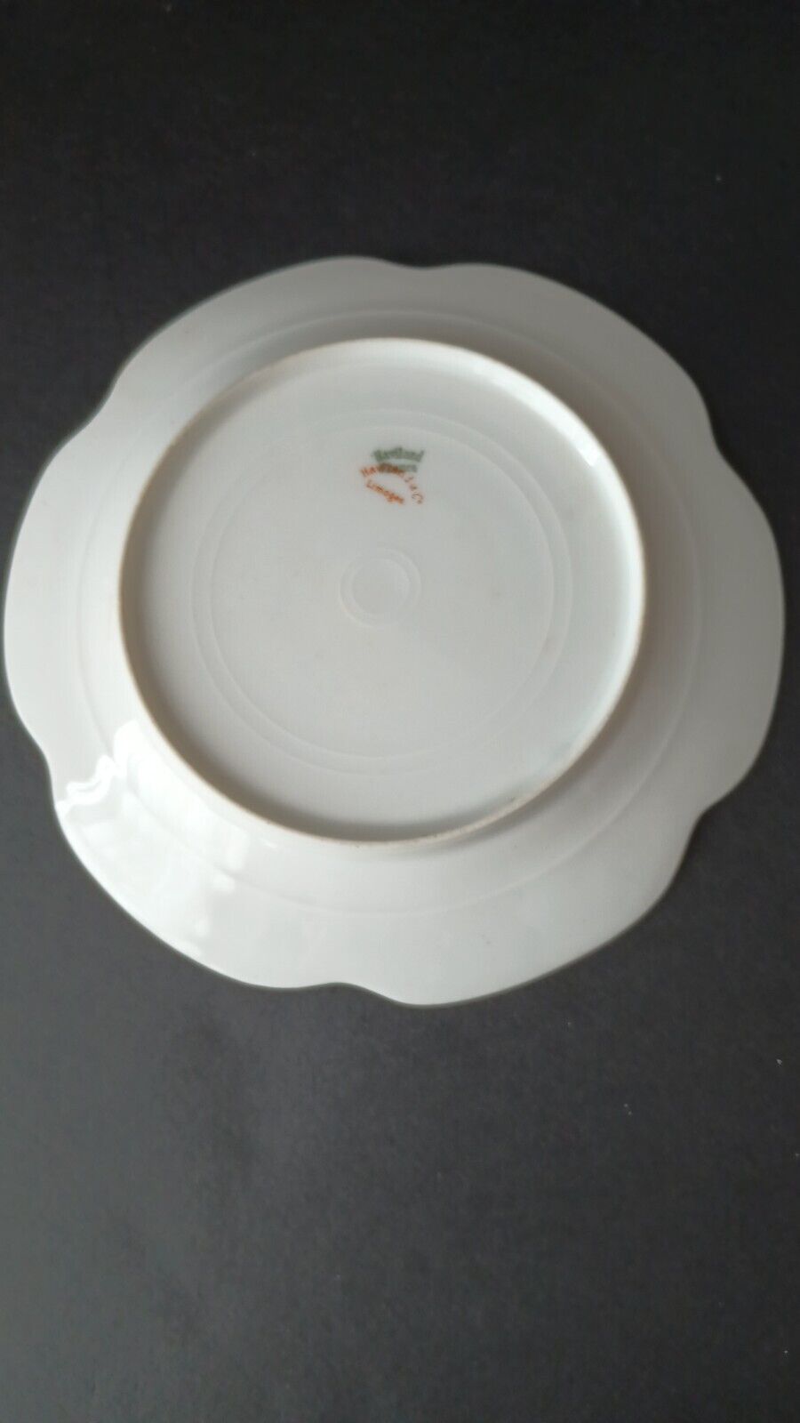 Haviland Limoges Set of 2 Bread/Butter 6-1/4" Gold Trim Roses (lot 381)