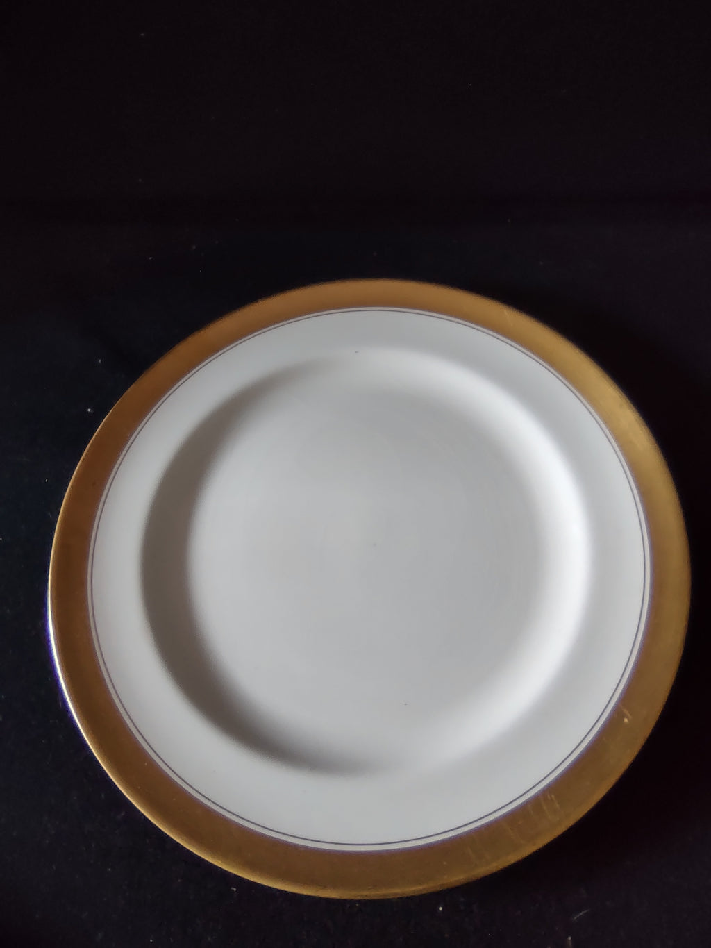 Vintage Johnson Brothers 9" Dinner Plate Pareek Gold Rim Set Of 4 (Lot 5557)