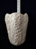 Gold Trim Cream Color 8" Hyacinth Design Vase (Lot 3141)