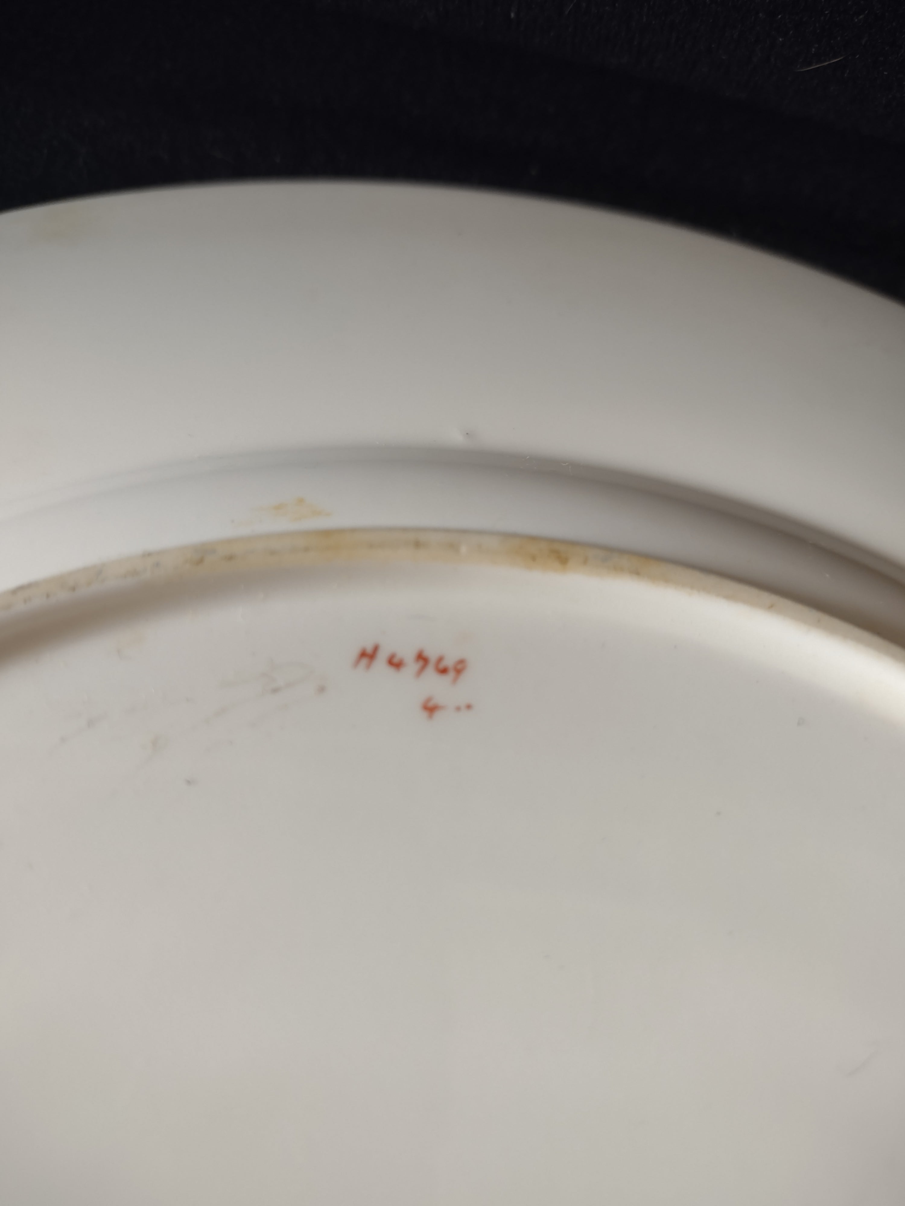 Vintage Minton Dinner Plate Bone China Floral Pink/Red Border H4769 (Lot 5454)