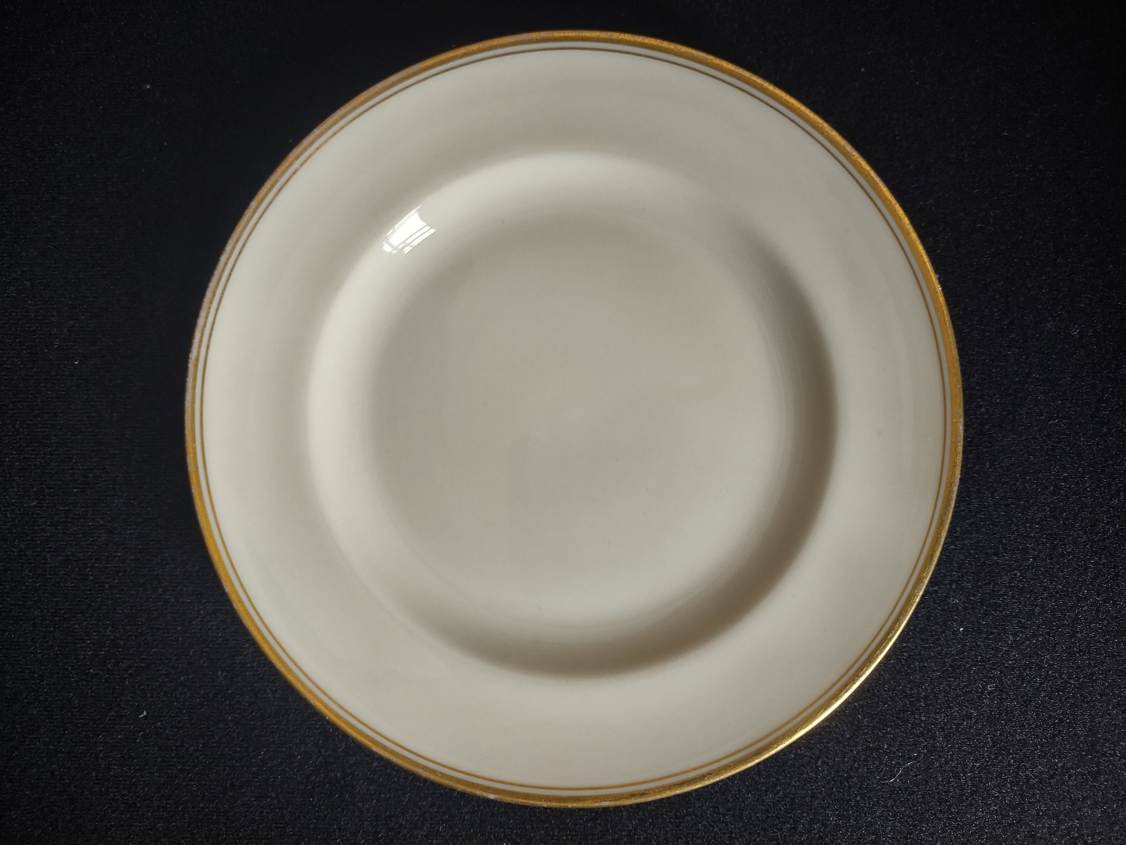 Vintage Lenox Dessert or Bread Plate Gold Trim Green Stamp 6-1/4" (lot 1860)