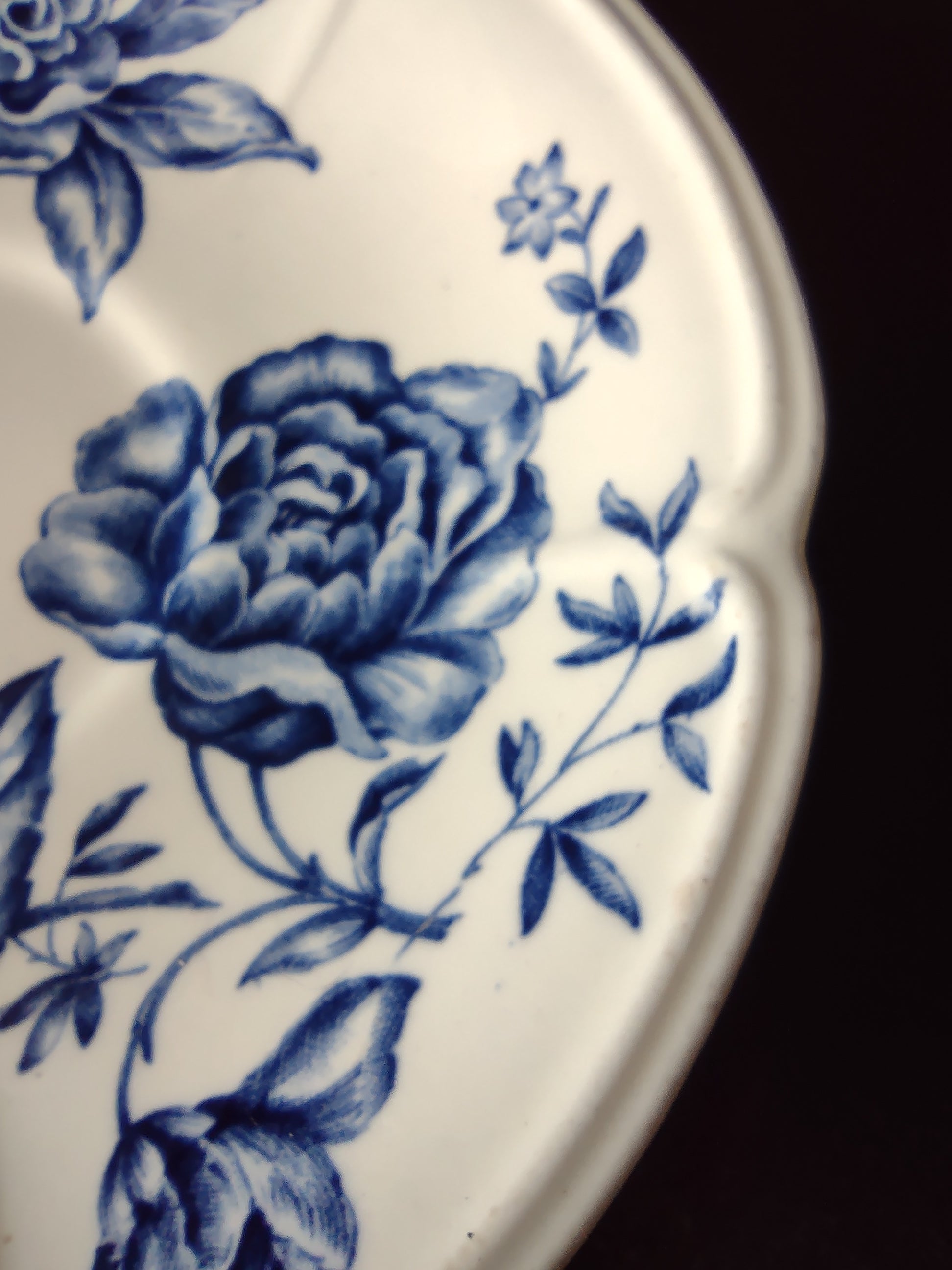 Vintage Johnson Bros Teacup Saucer Windsor Ware Warwick Blue White (Lot 5661)