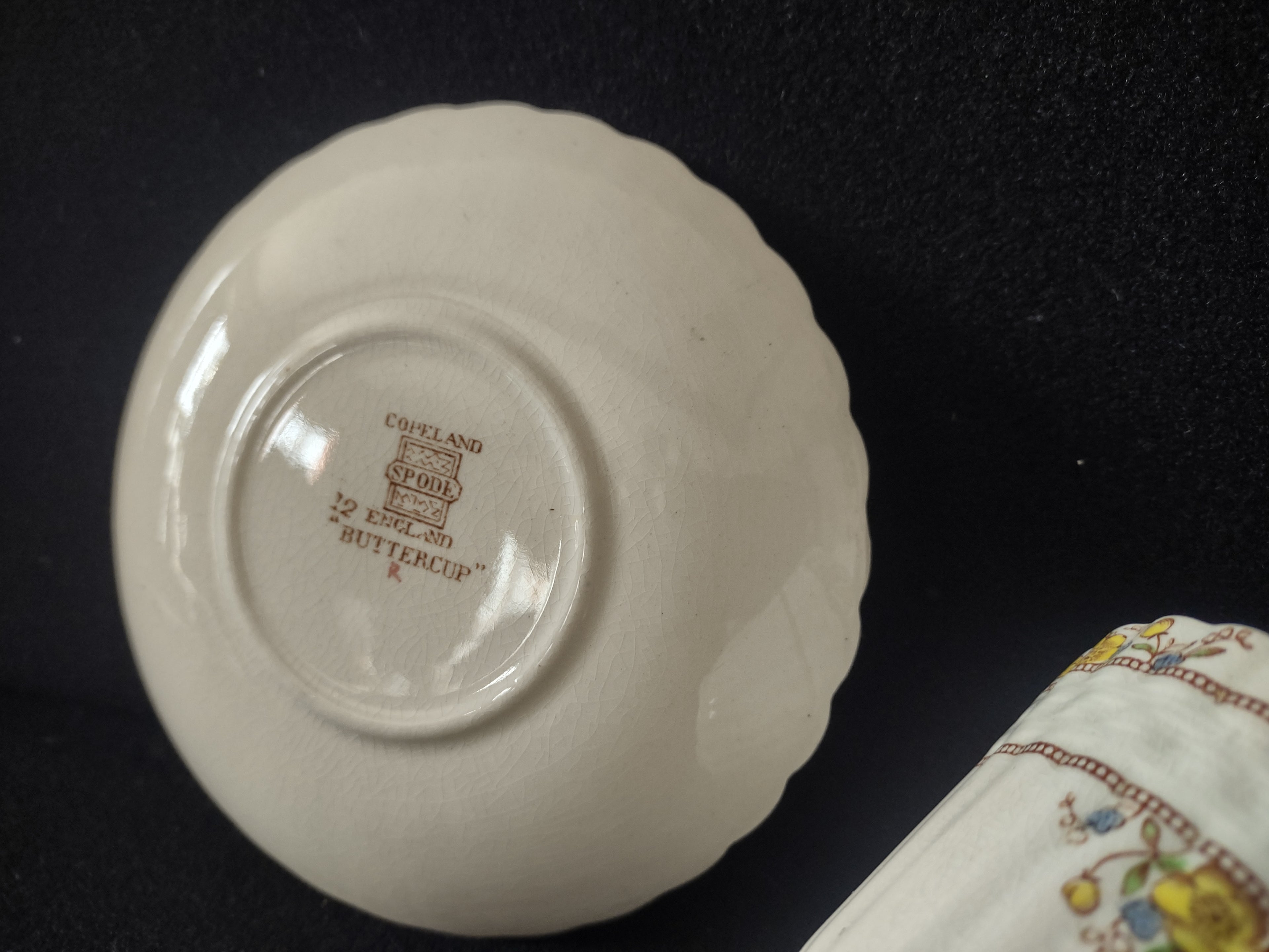 Vintage Spode Buttercup Demitasse Cup Saucer English Ironstone (lot 5745)