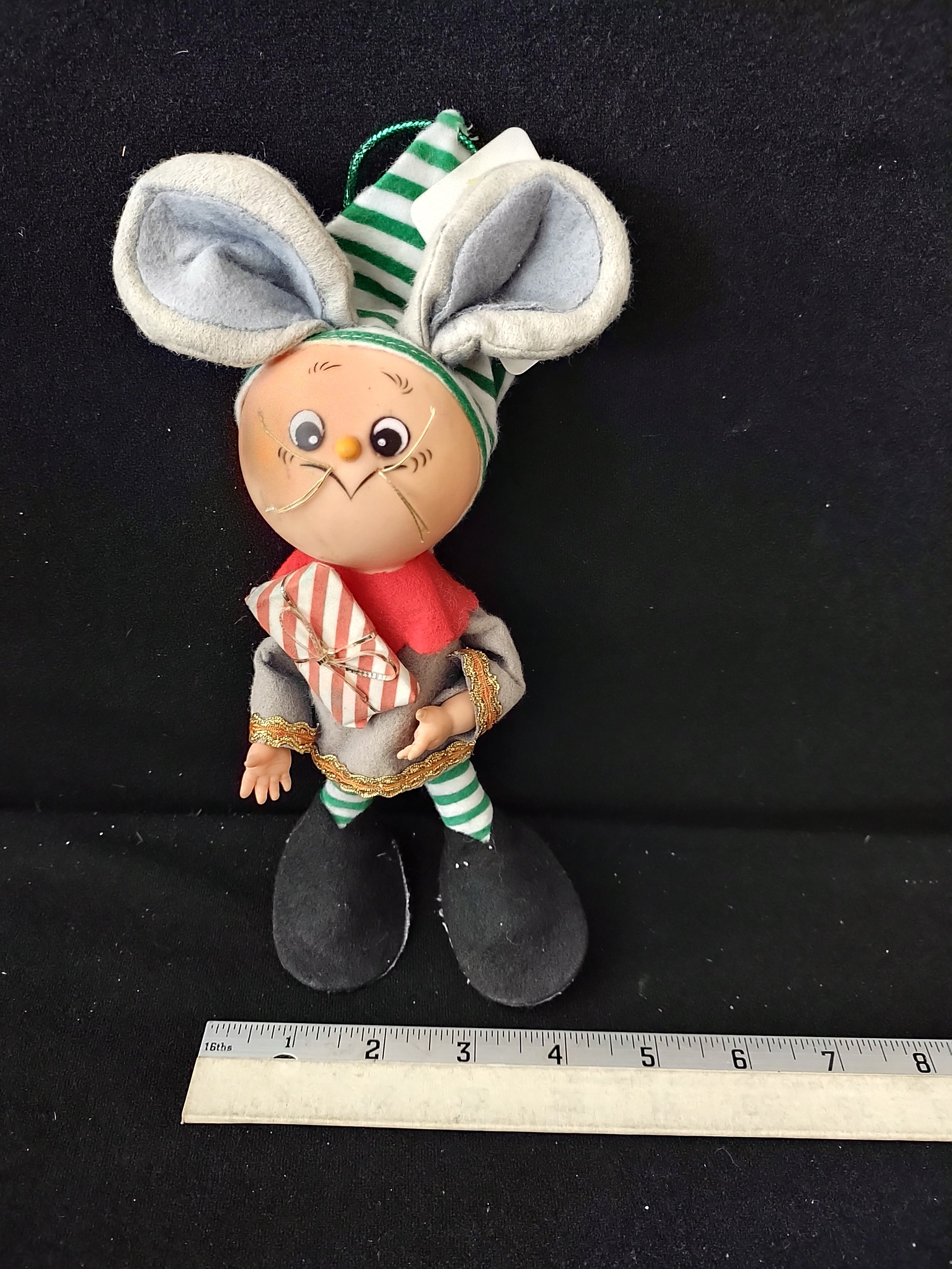 Vintage Christmas Mouse Elf Ornament Made In Japan (Lot 3643)