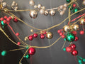 Set 3 Twig Garland 5-1/2 ft Round Ornament Gold Red Green (lot 1268)