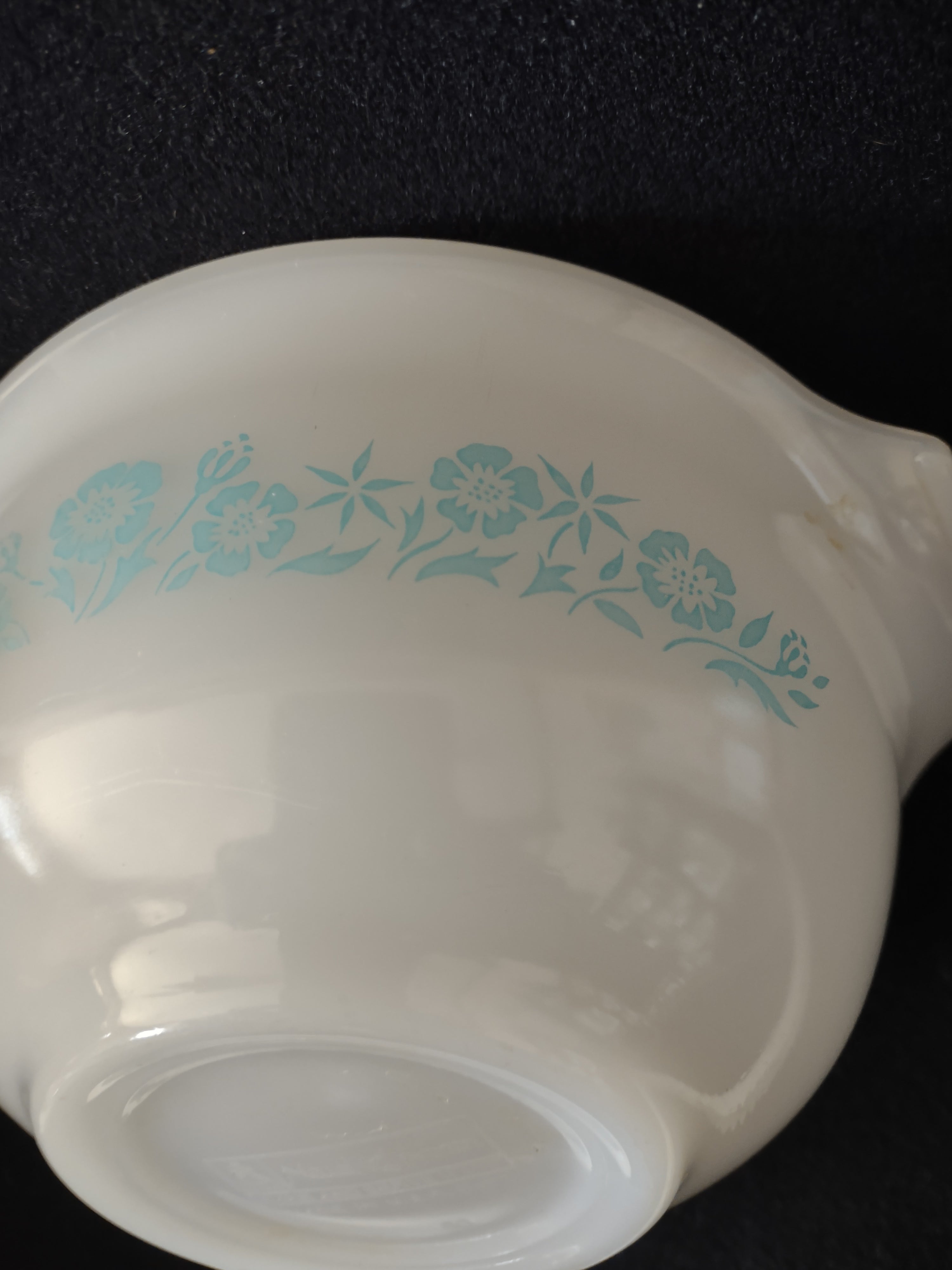 Vintage Maid Of Honor 1.5 Pt Cinderella Mixing Bowl Turquoise Floral (Lot 5312)
