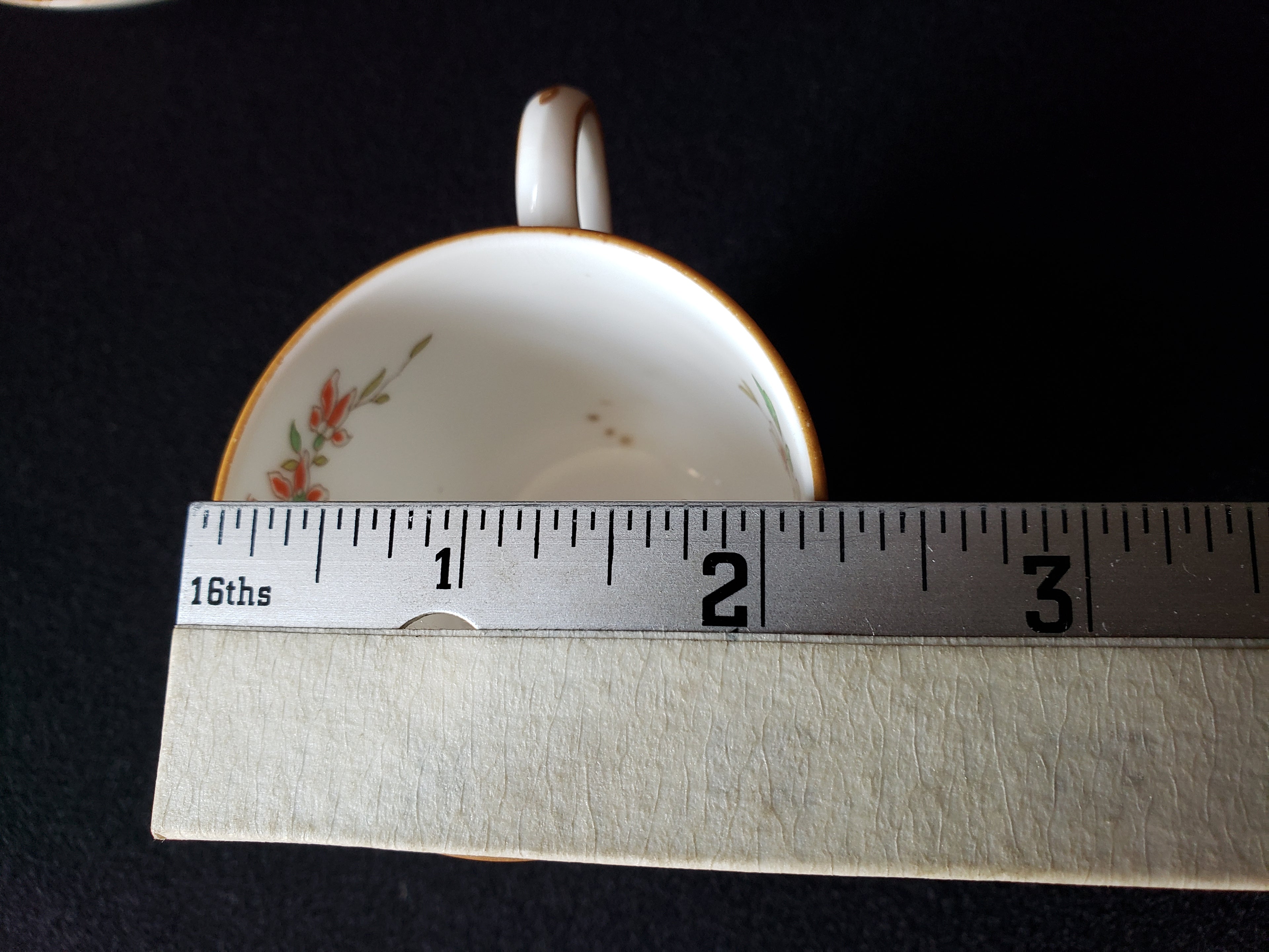 Vintage Royal Worcester Higgins Seiter Butterfly Demitasse Cup Saucer (lot 2124)