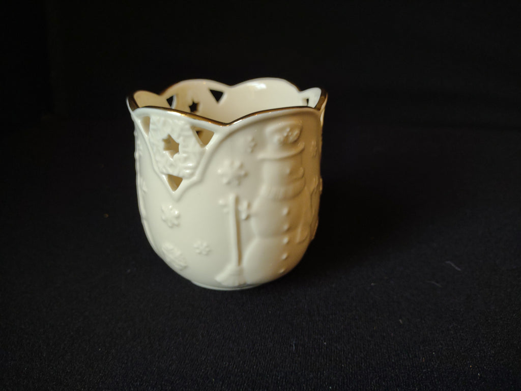 Lenox Merry Lights Snowman Votive Tea Candle Holder (lot 1631)