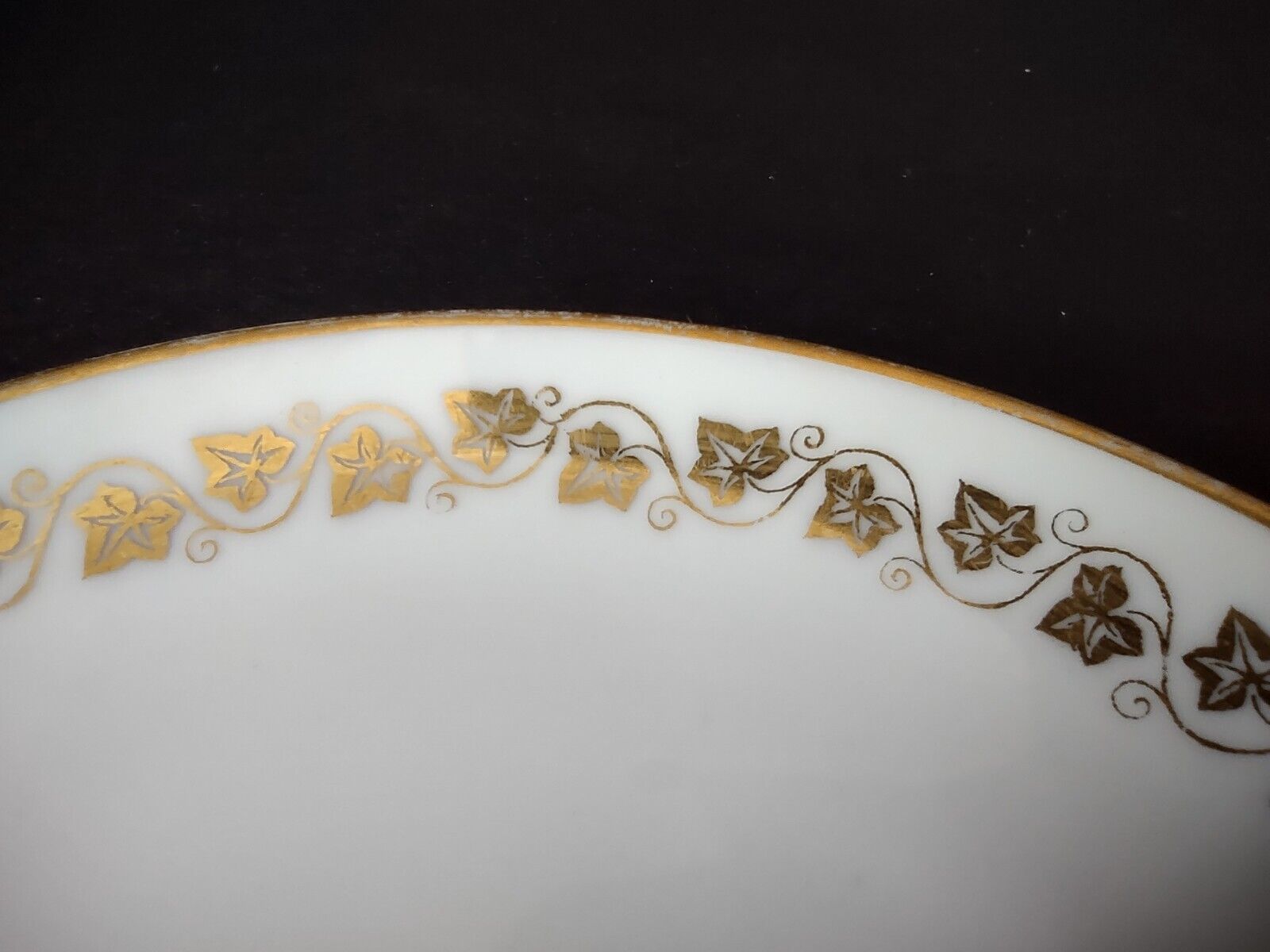Vintage GDA Haviland Limoges France Ivy Gold Trim Large Teacup & Saucer (lot 709