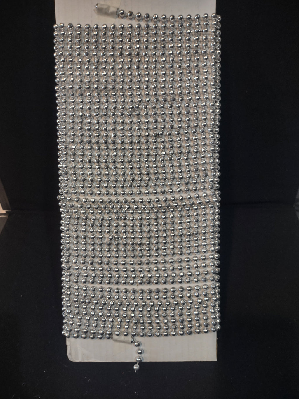 Christmas Silver Beaded Garland 64 Feet One Piece (Lot 4581)