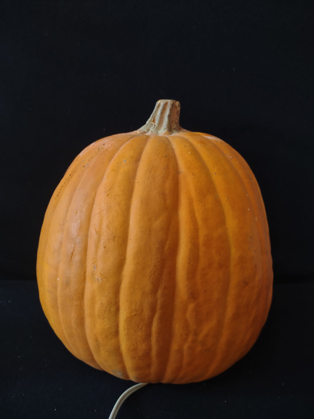 Vintage Halloween Lighted Foam Pumpkin With Spider (Lot 3495)
