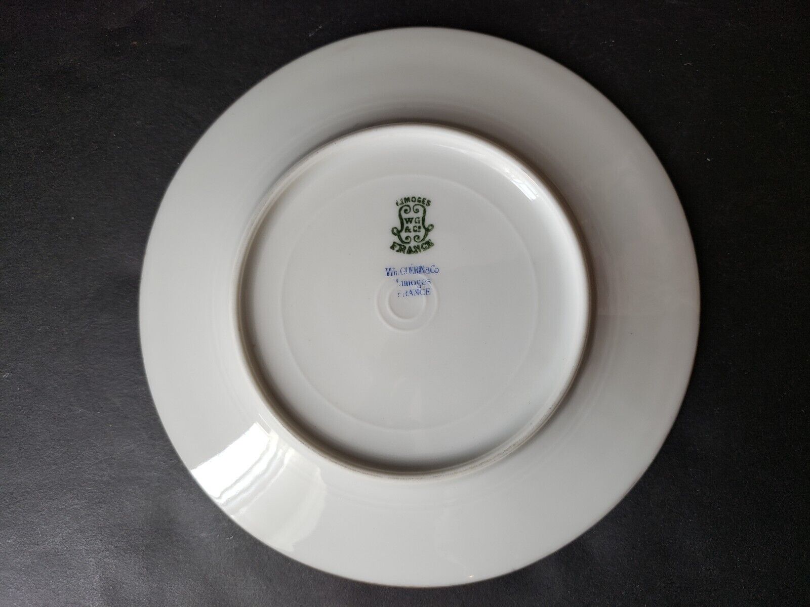 Wm Guerin France Limoges Bread/Butter 6"Red Maroon Gold Trim (lot 589)