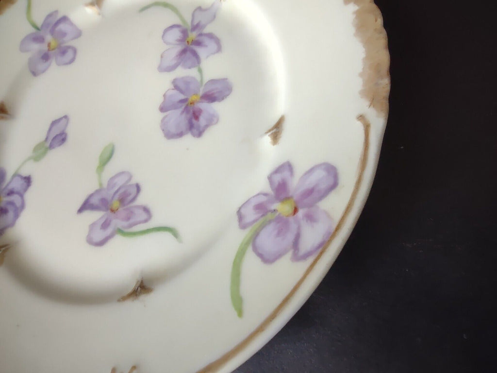 Vintage CFH GDM Field Haviland Limoges France Plate Purple Pansy 6-1/4" (lot 498