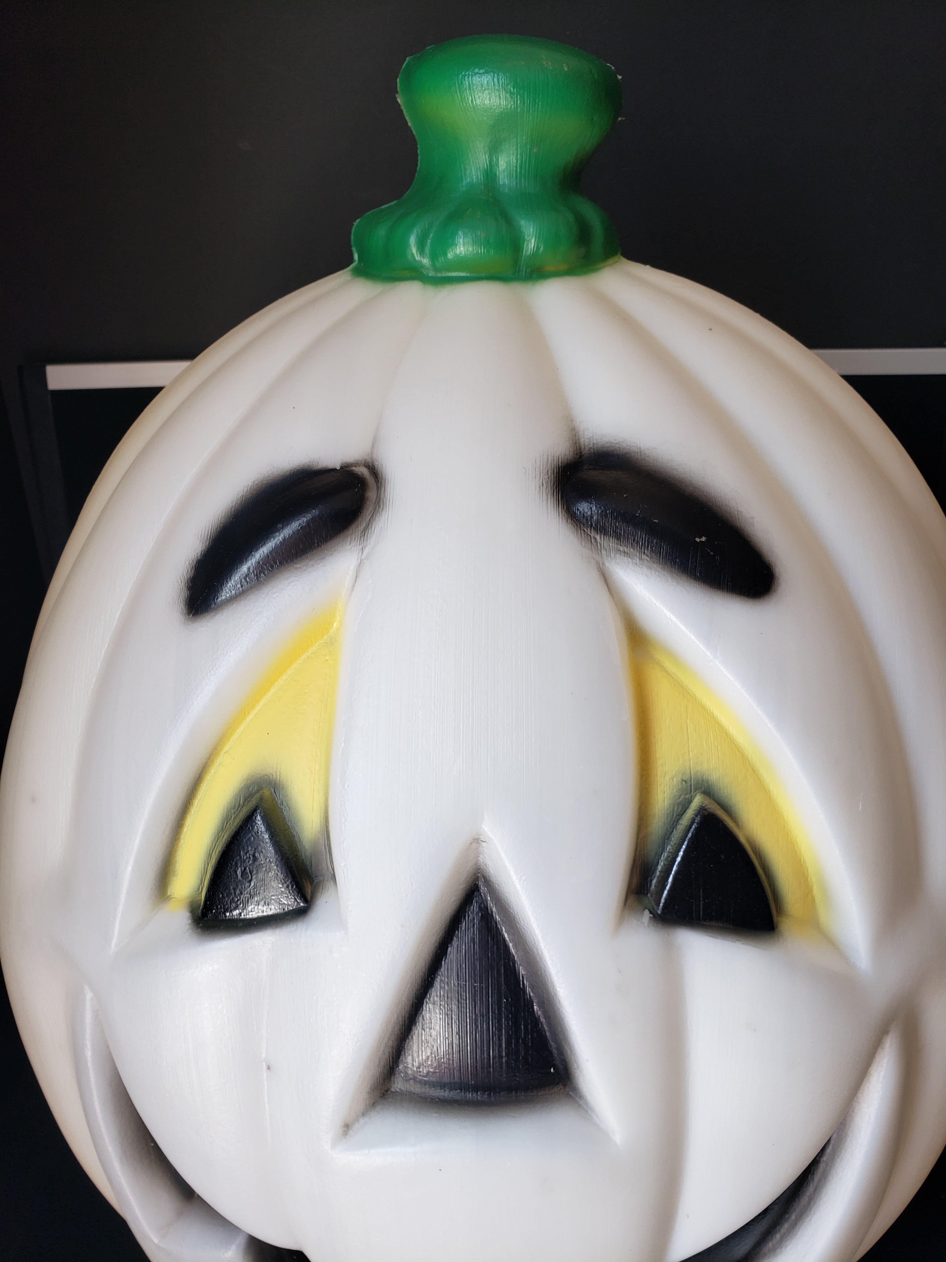 Large Vintage Halloween Blow Mold Pumpkin 24" Light Up (lot 2214)