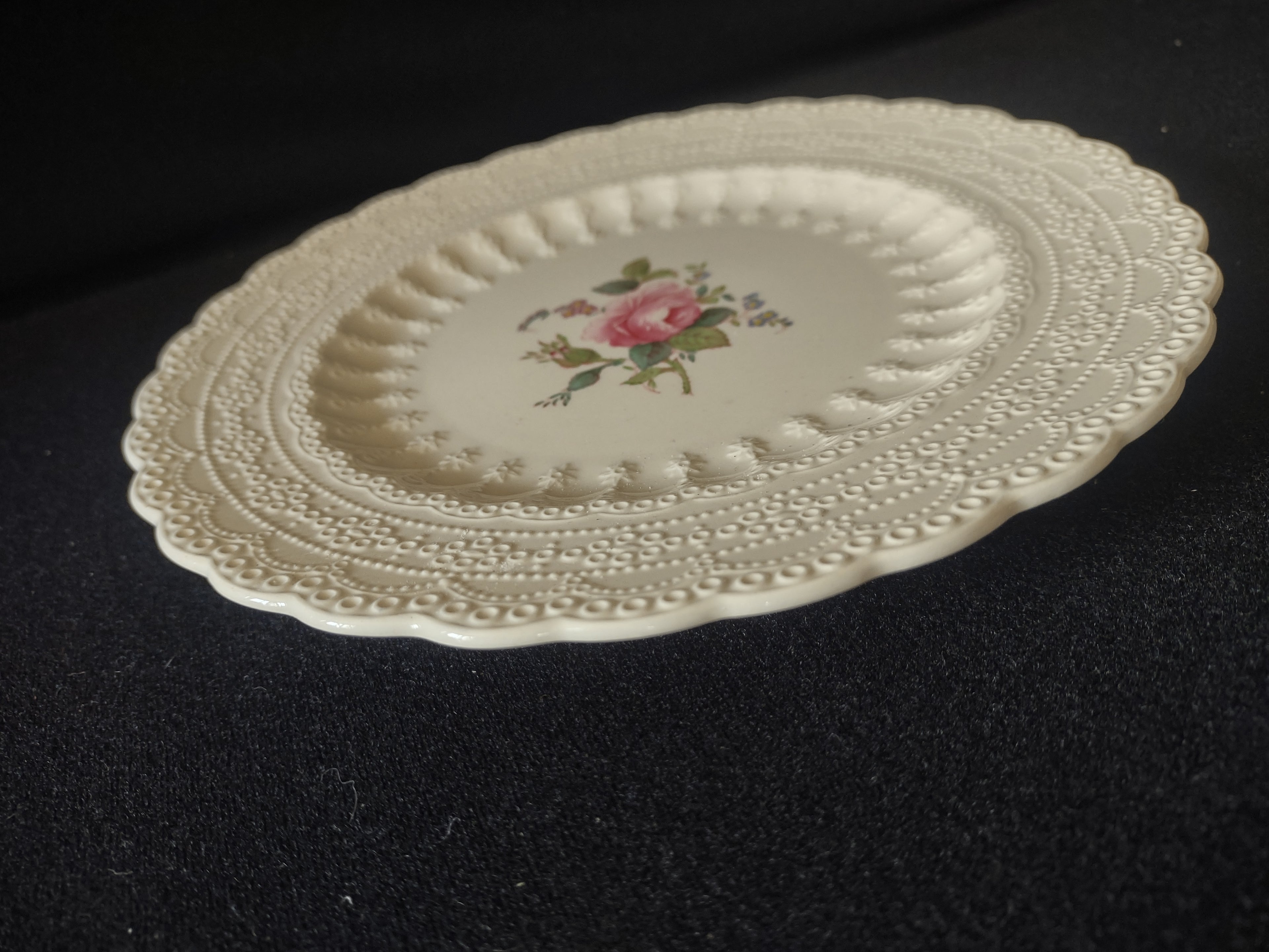 Vintage Spode Countryside Jewel Billingsley Rose Dessert Plate Ironstone(Lot5787