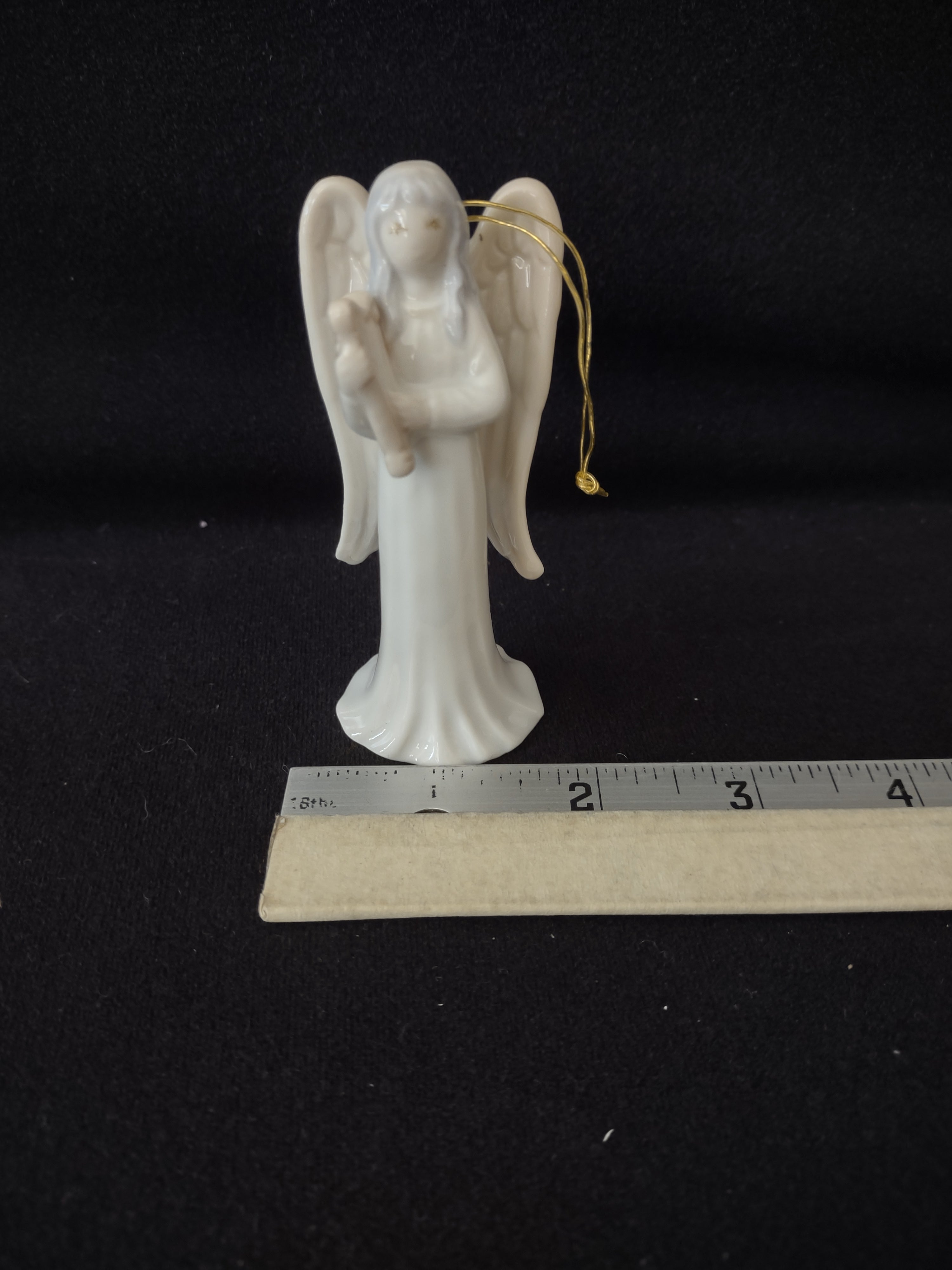 Vintage 1985 Christmas Ornament Flavia Angel Harp (Lot 4135)