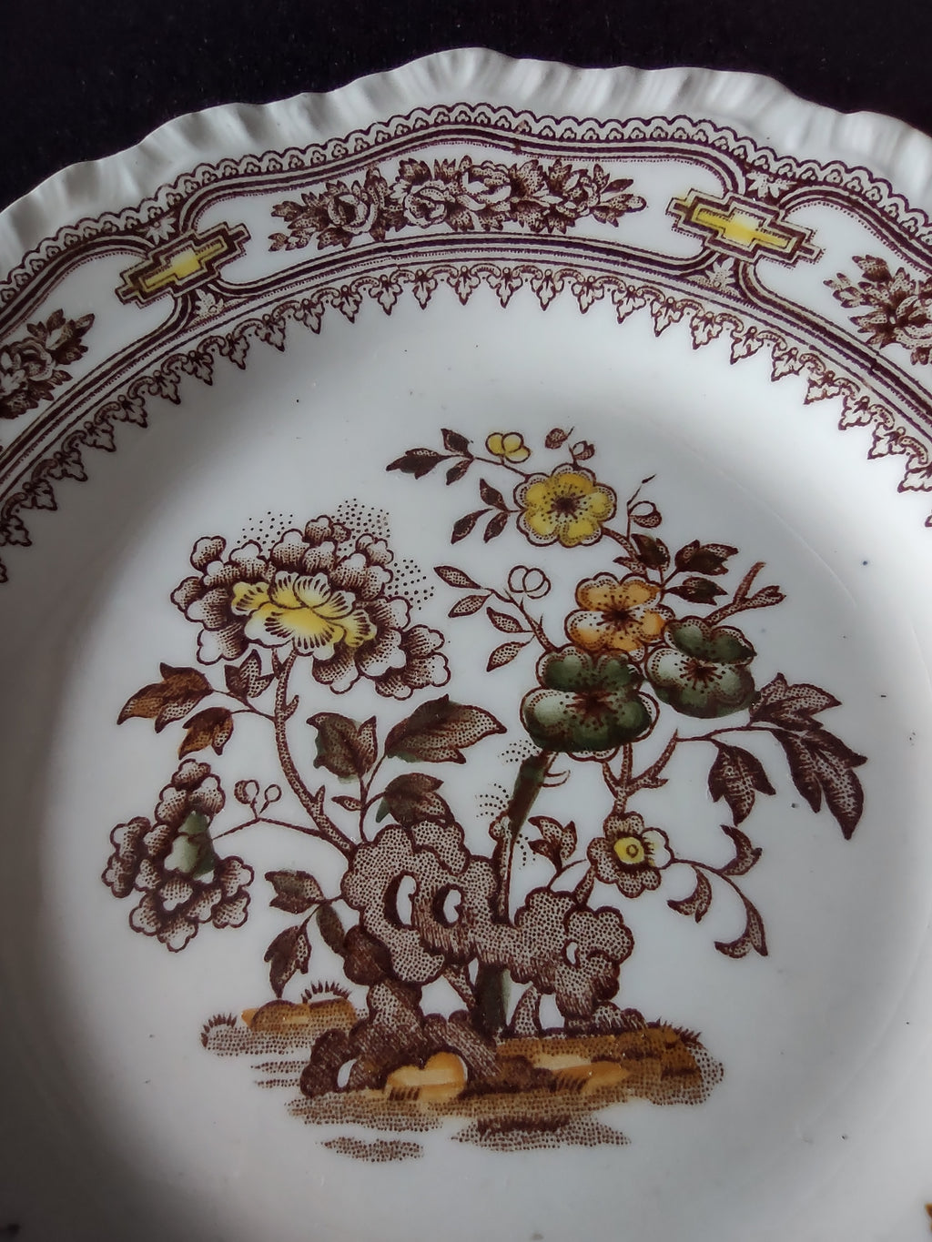 Vintage Masons Bread Butter Plate Ironstone Manchu Brown (Lot 5640)