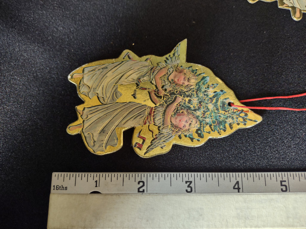 Set of 8 Christmas Ornament Angels Velvetouch (lot 1760)