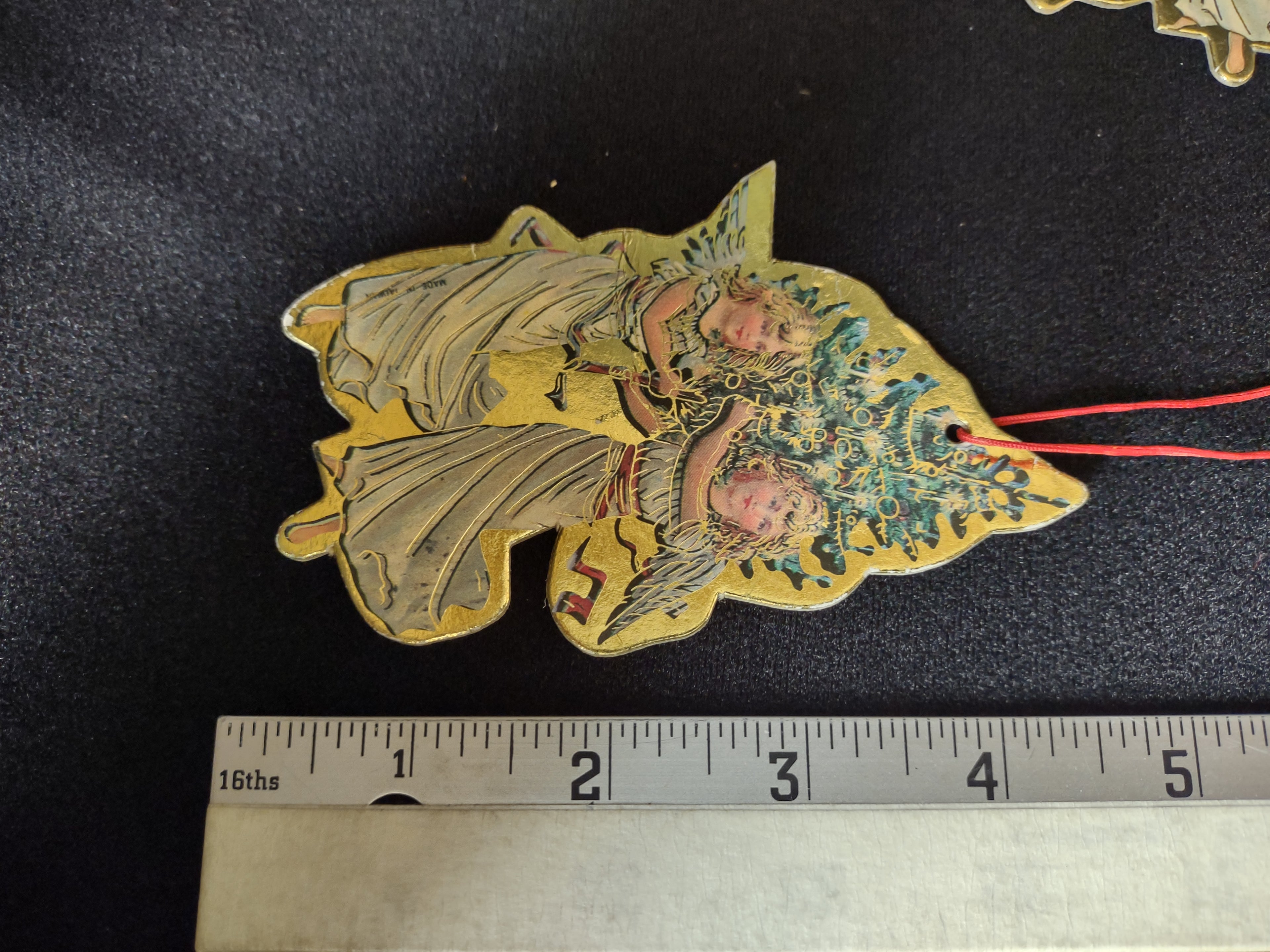 Set of 8 Christmas Ornament Angels Velvetouch (lot 1760)