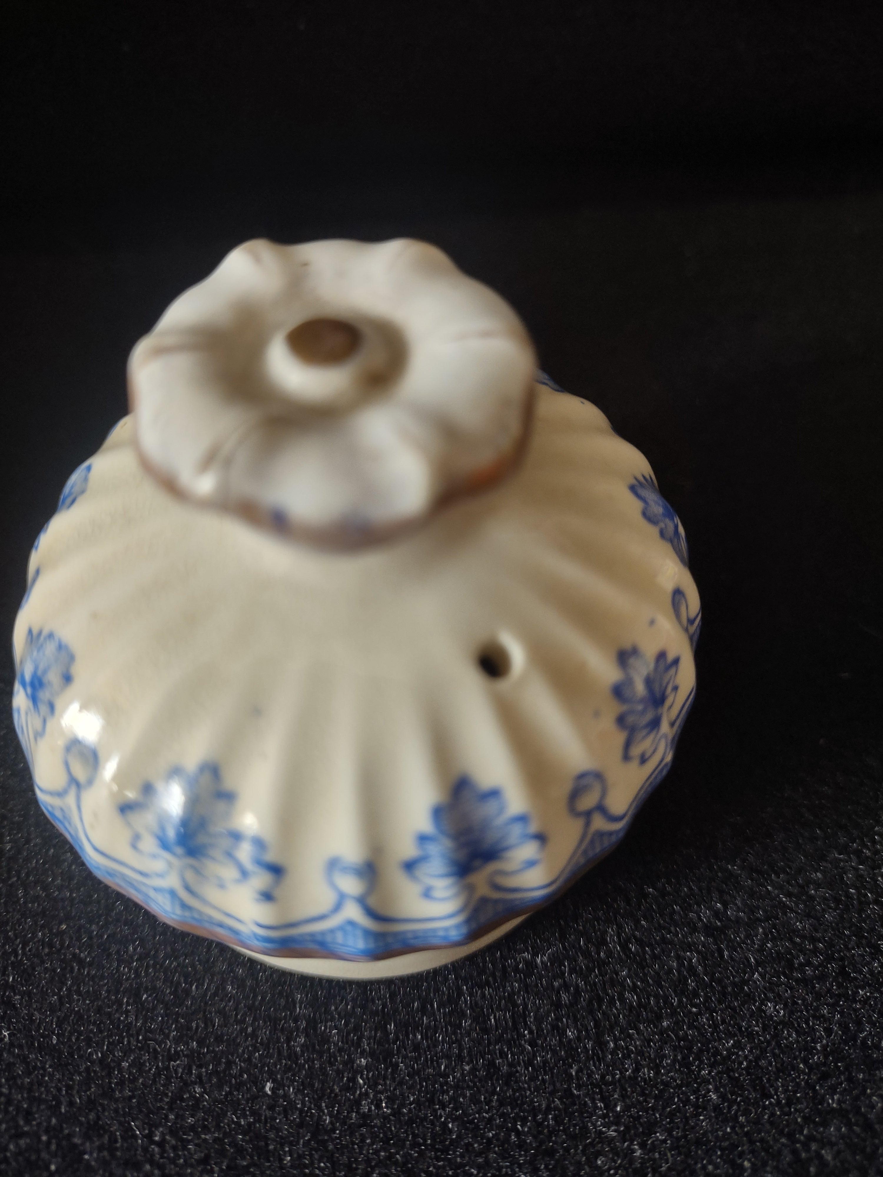 Vintage Copeland Spode Coffee Pot Earthenware Blue Ermine IMPERFECT (Lot 5764)
