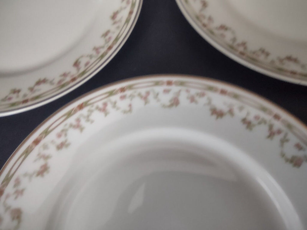 Haviland Limoges Schleiger 346 Red Rose 3 x Salad Lancheon Plate 8-1/2" (lot 545