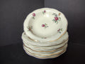 Haviland Limoges 6 x Small 5" Cranberry Bowl Peony Flower Cream Color (lot 924)