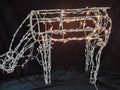 Vintage Christmas White Wire Deer Doe 34" Tall Large IMPERFECT (lot 2413)