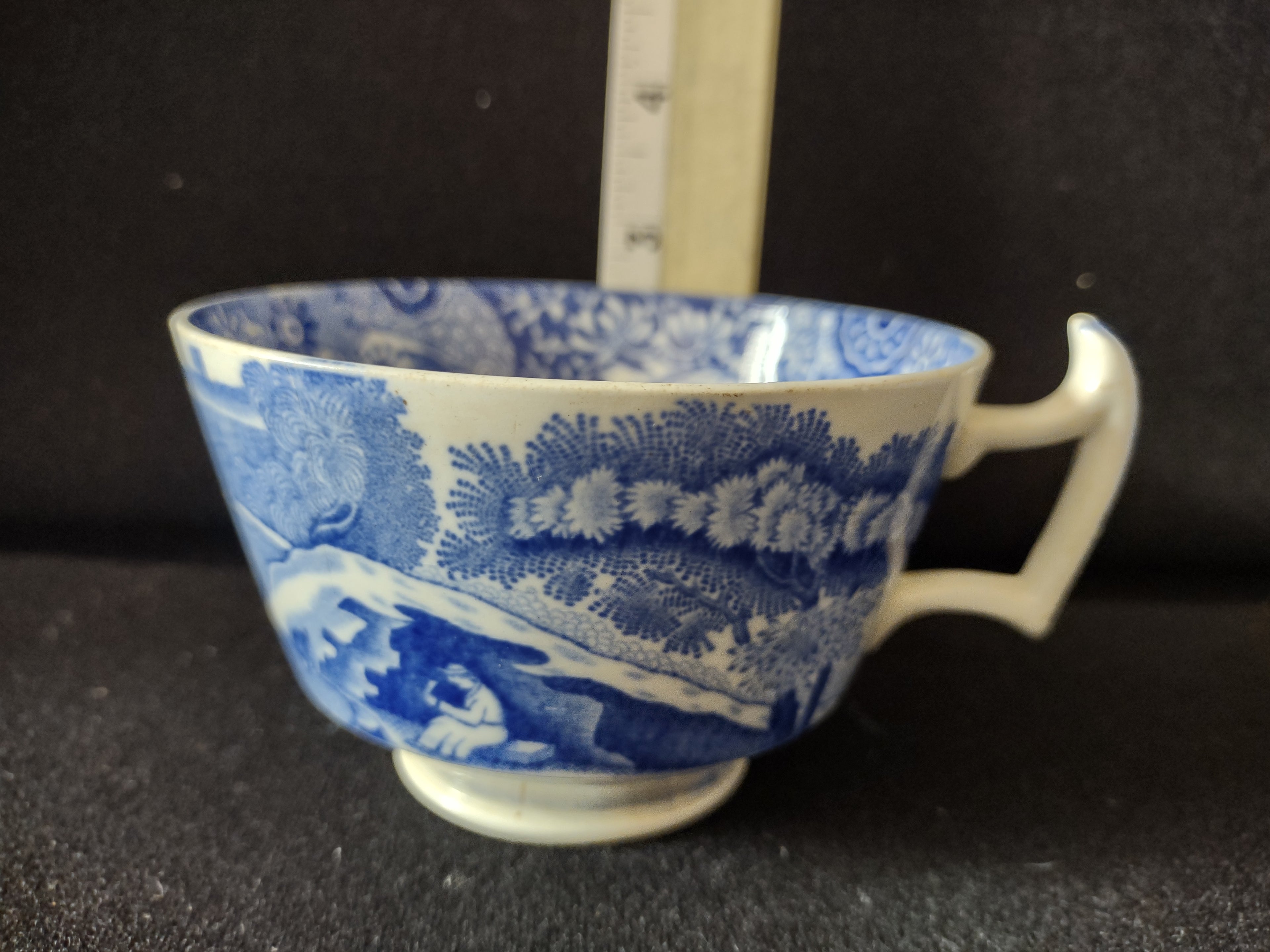 Spode Copeland Italian Blue & White Teacup Vintage English Transferware lot 5840