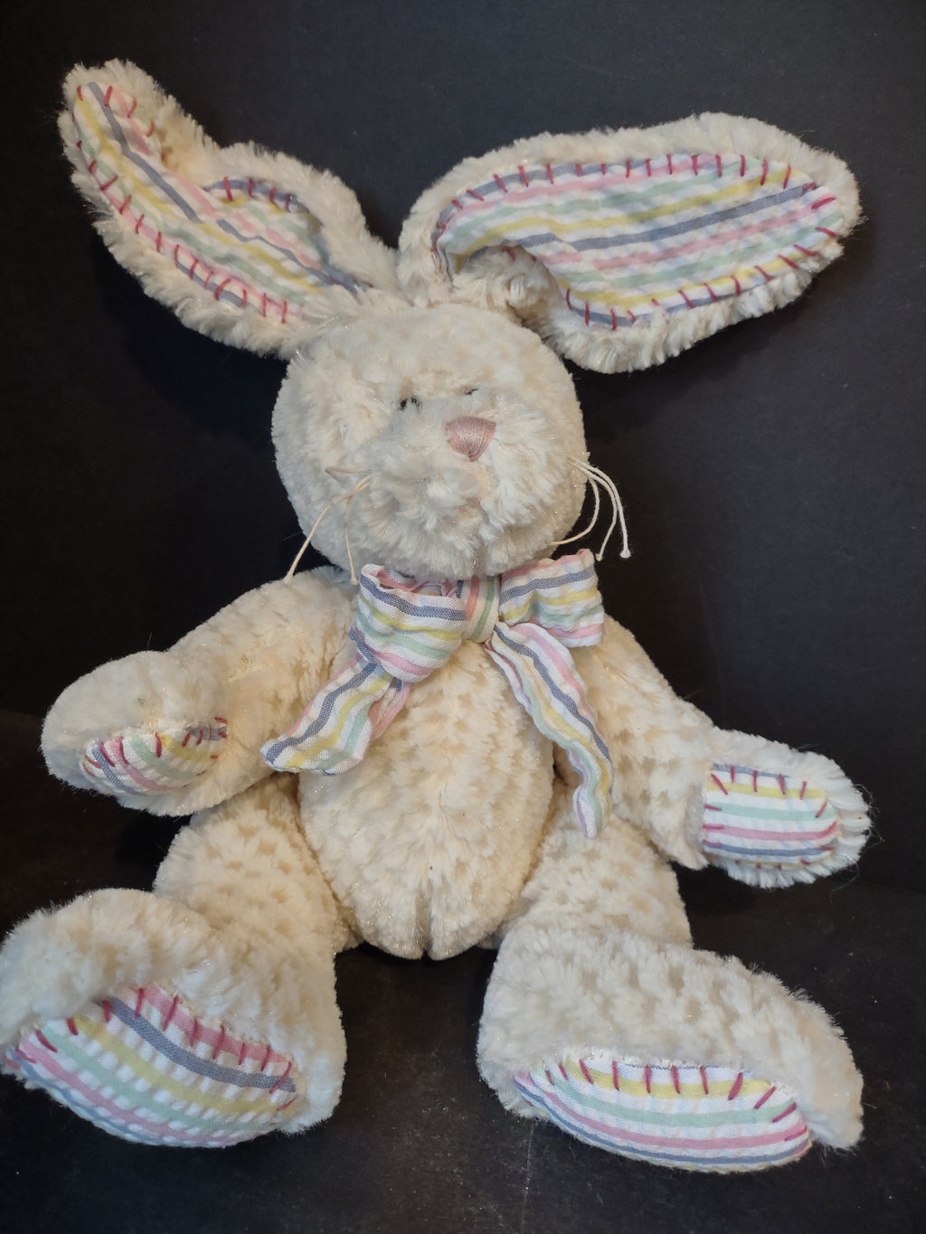 Vintage Ganz Plush Fluffy Rabbit Easter Bunny Toy (lot 2590c)
