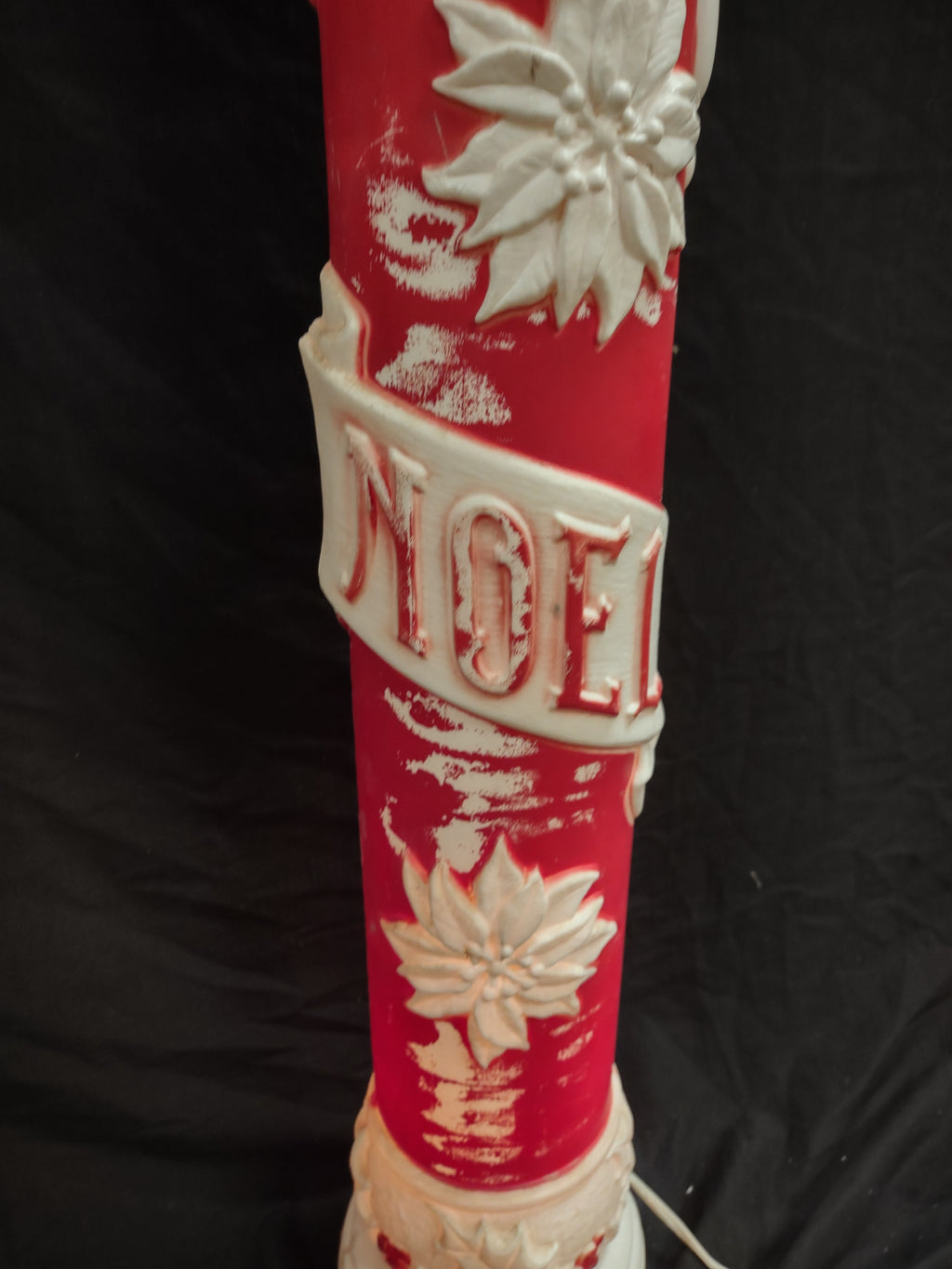 Vintage Christmas Blow Mold Candle Noel 39" (lot 2332)