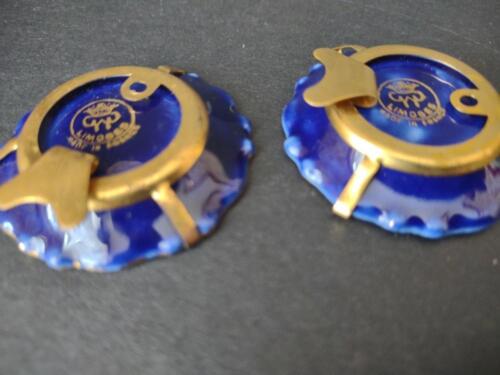 lot 786 Limoges France Cobalt Gold Trim2 x Decoration 1-3/4" Courting Couple