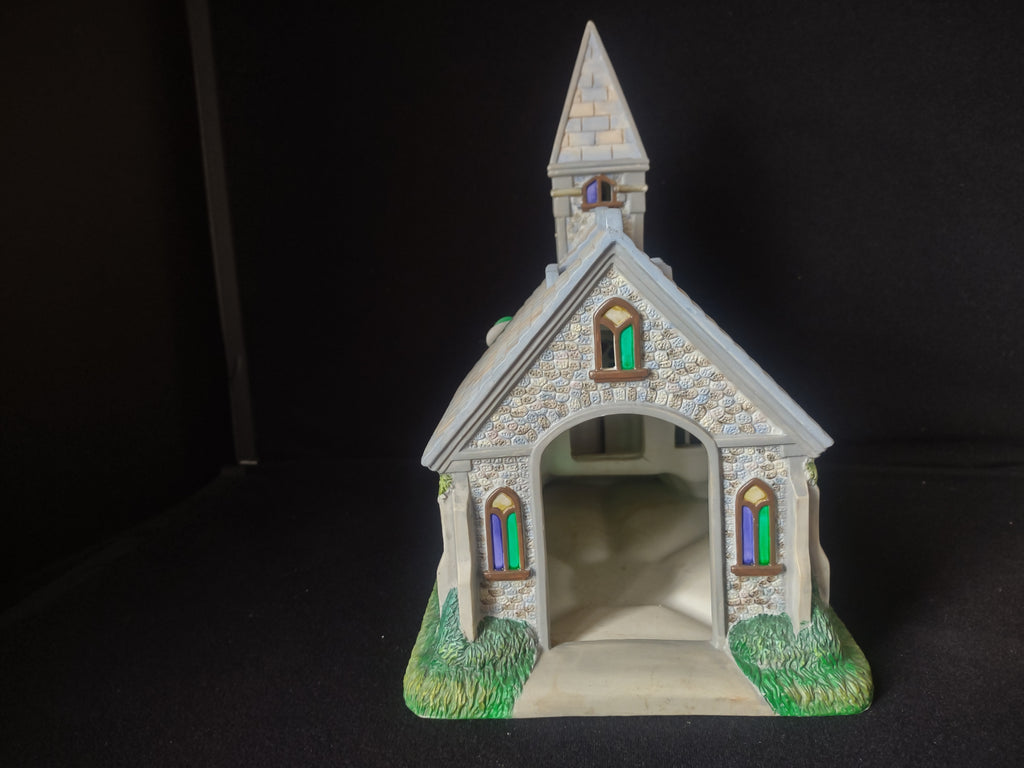 PARTYLITE Olde World Village #2 CHURCH Tealight Candle Christmas (lot 2407)