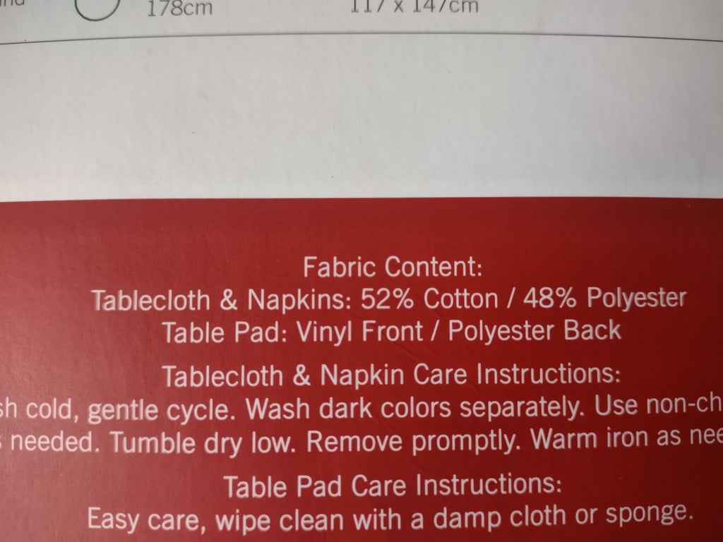 Ivory Table Round 70" Tablecloth Vinyl Table Pad 6 Coordinating Napkins lot 1743