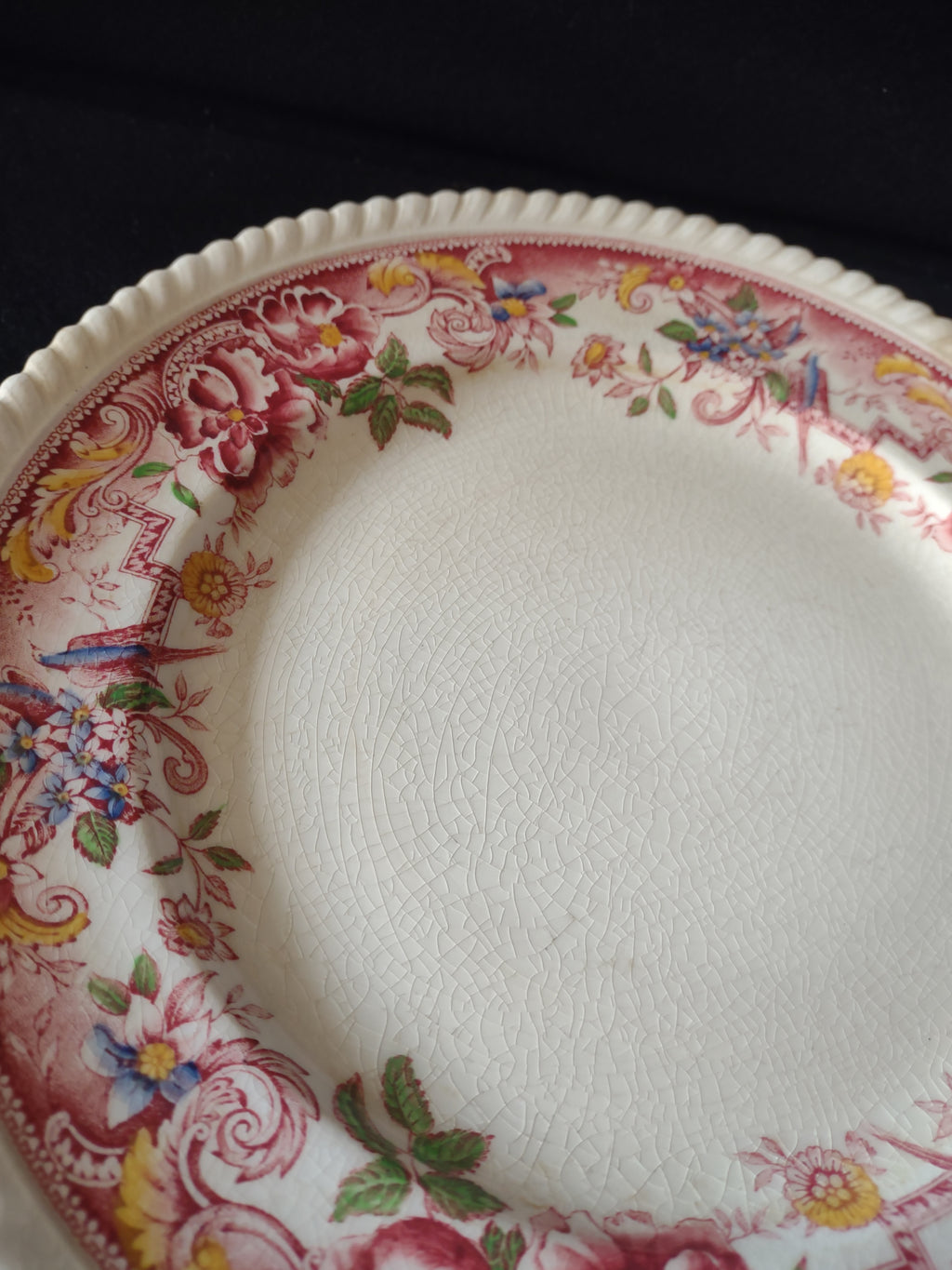 Vintage Johnson Brothers 10" Dinner Plate Ironstone Devonshire Pink (Lot 5671)
