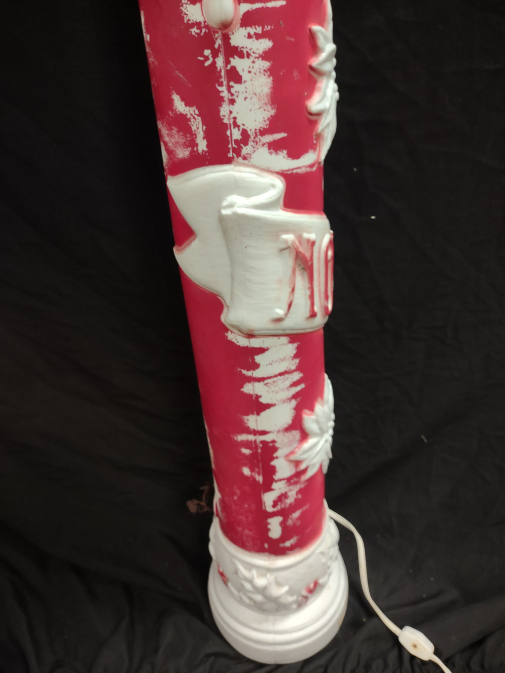 Vintage Christmas Blow Mold Candle Noel 39" (lot 2337)
