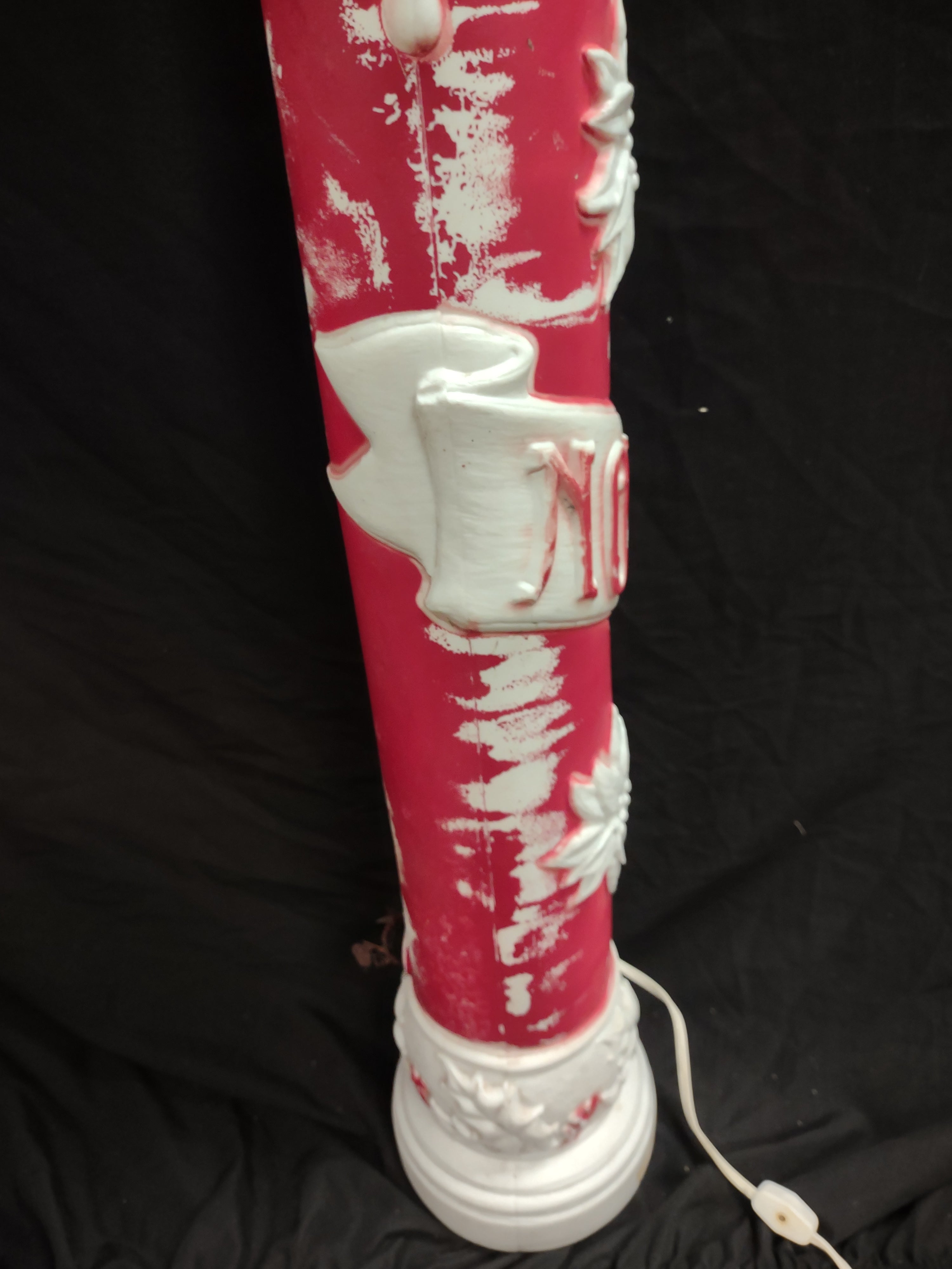 Vintage Christmas Blow Mold Candle Noel 39" (lot 2337)
