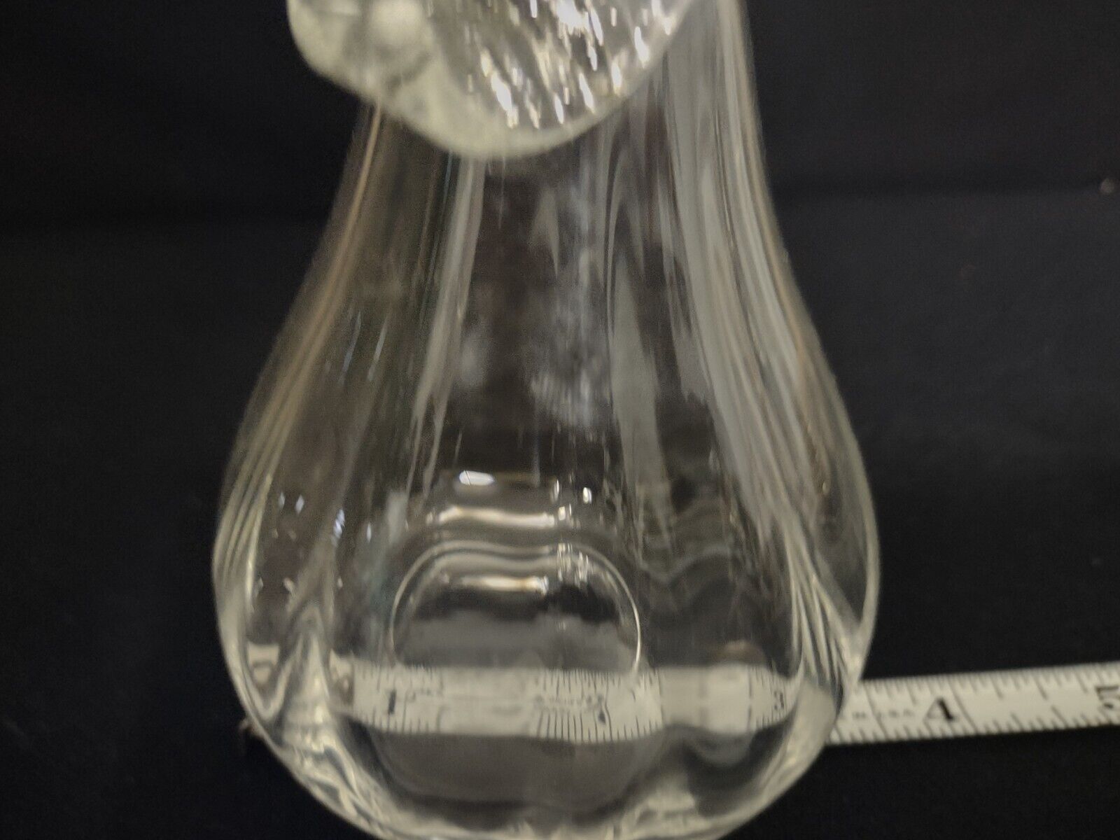 Clear Glass Art Pear Decoration