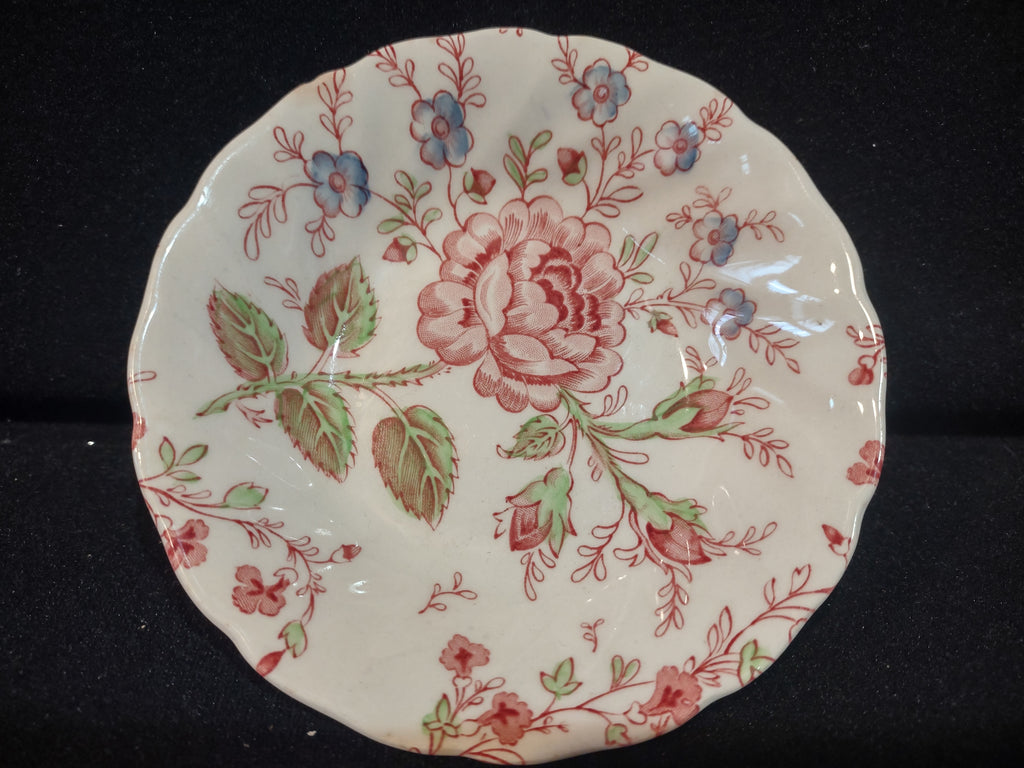 Vintage Small Serving Bowl Rose Chintz Johnson Bros Red Stamp (lot 5693)