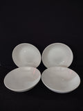 Vintage Pure White 6" Portion Control Bowl Plate Set Of 4 (Lot 5199)