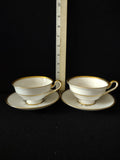 Vintage Spode Teacup Saucer Chatham #14 Bone China Gold Trim Set Of 2 (Lot 5711)