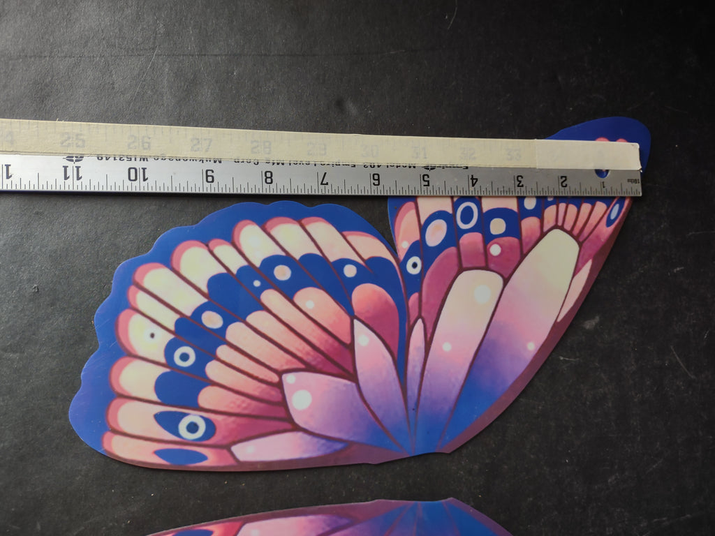 Magnetic Butterfly Pink Blue 12" Wings ONLY (lot 5040)