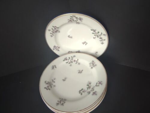 lot 762 Haviland Limoges 5 x Bread Butter Plate Blue Flowers