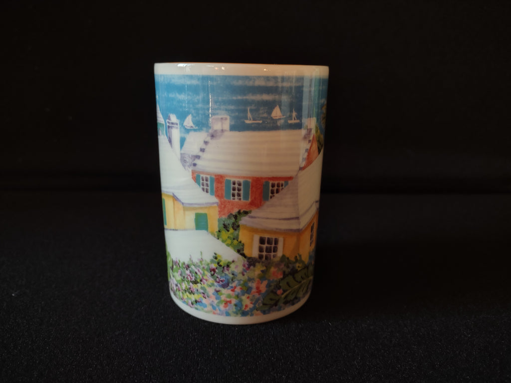 James Sadler Collectible Bone China Gold Trim Mug Roof Tops India (lot 5387)