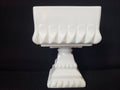 Vintage Milk Glass Footed Square Dish (lot 2218)