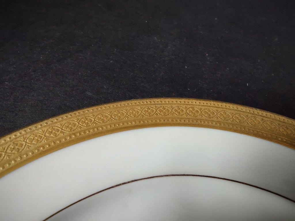 GDA Limoges France Gold Trim Bread Butter White Plate 6-1/4" (lot 665)