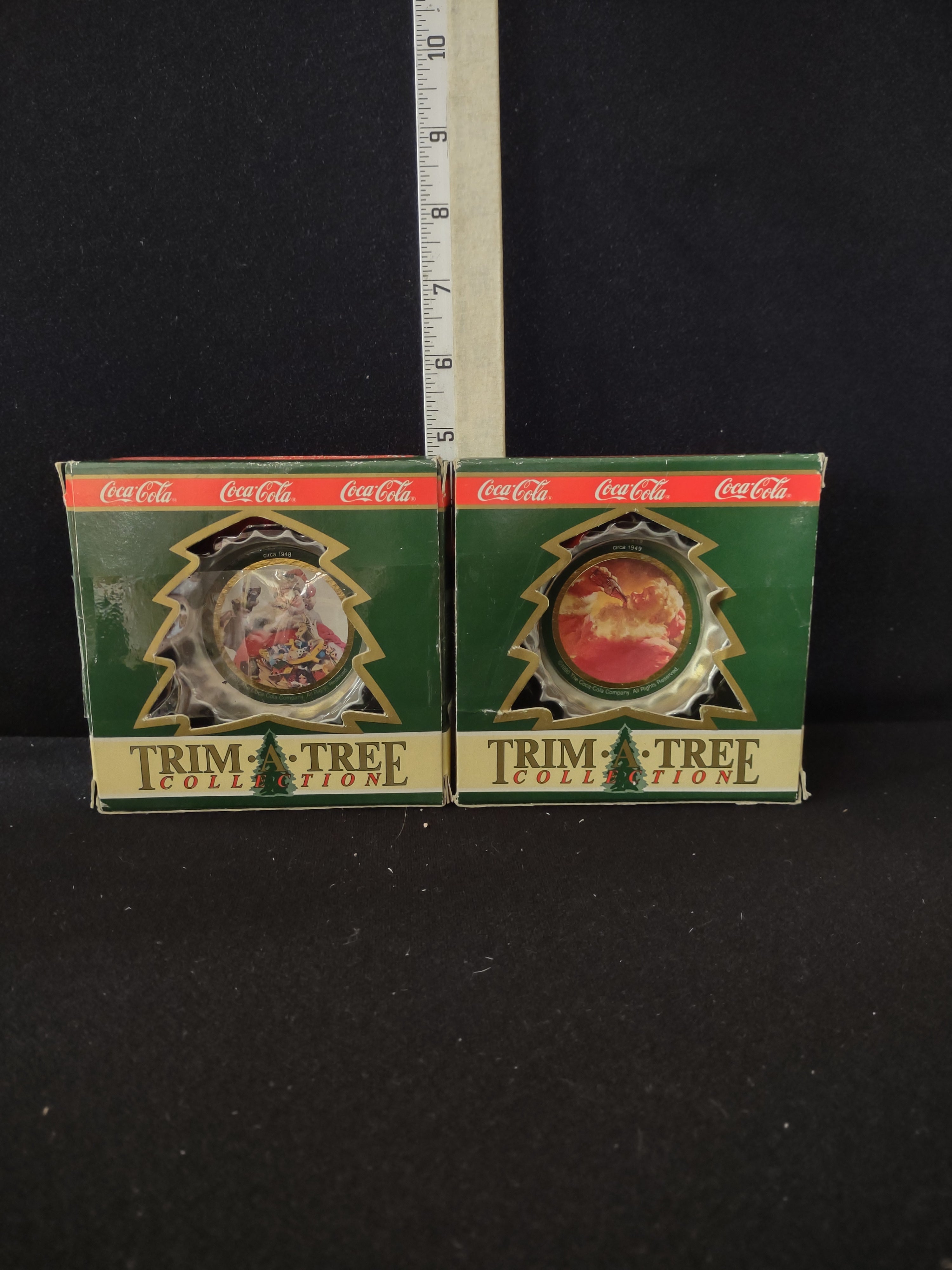 Coca Cola Trim A Tree 1948 1949 Ornaments (Lot 3333)