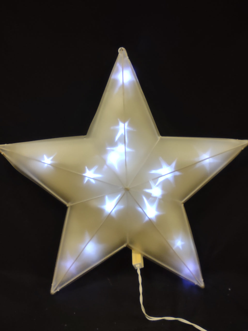Christmas LED Light Up STAR Yard Decor 24" IMPERFECT some Rust (lot 1317)