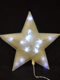 Christmas LED Light Up STAR Yard Decor 24" IMPERFECT some Rust (lot 1317)