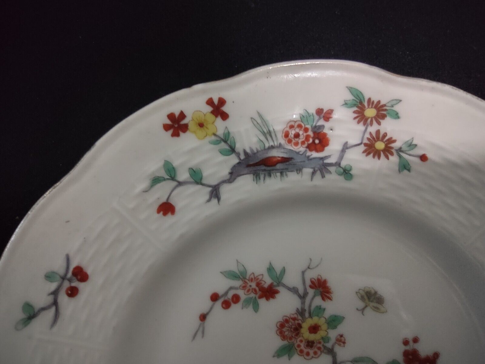 Haviland Limoges France Gold Trim Pheasant 7-1/2" Dessert Plate (lot 698)